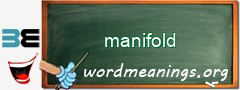 WordMeaning blackboard for manifold